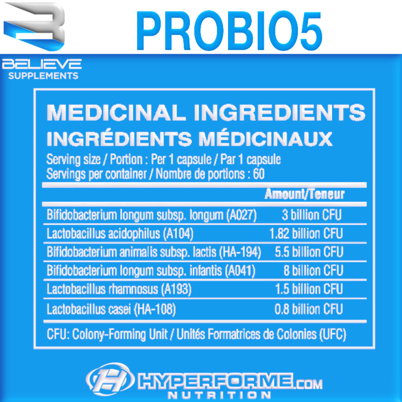 Believe Probiotics 20B - 60 Caps - Probiotics Supplements - Hyperforme.com