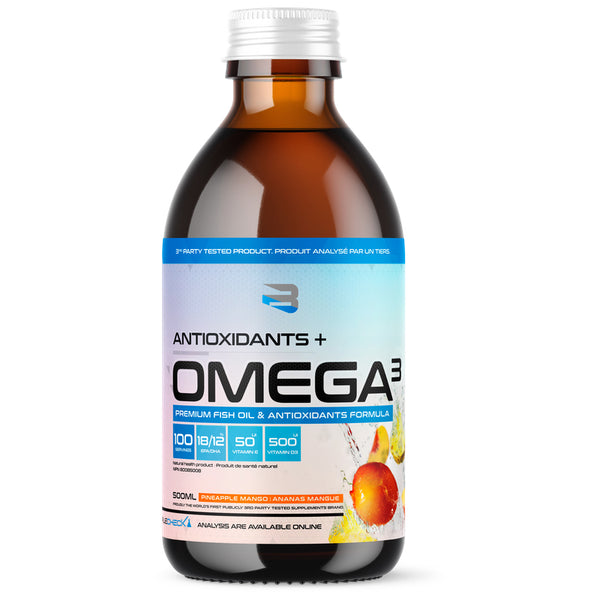 Believe Antioxidants + Omega 3 - 500ml Pineapple Mango - Omega 3 Supplements - Hyperforme.com