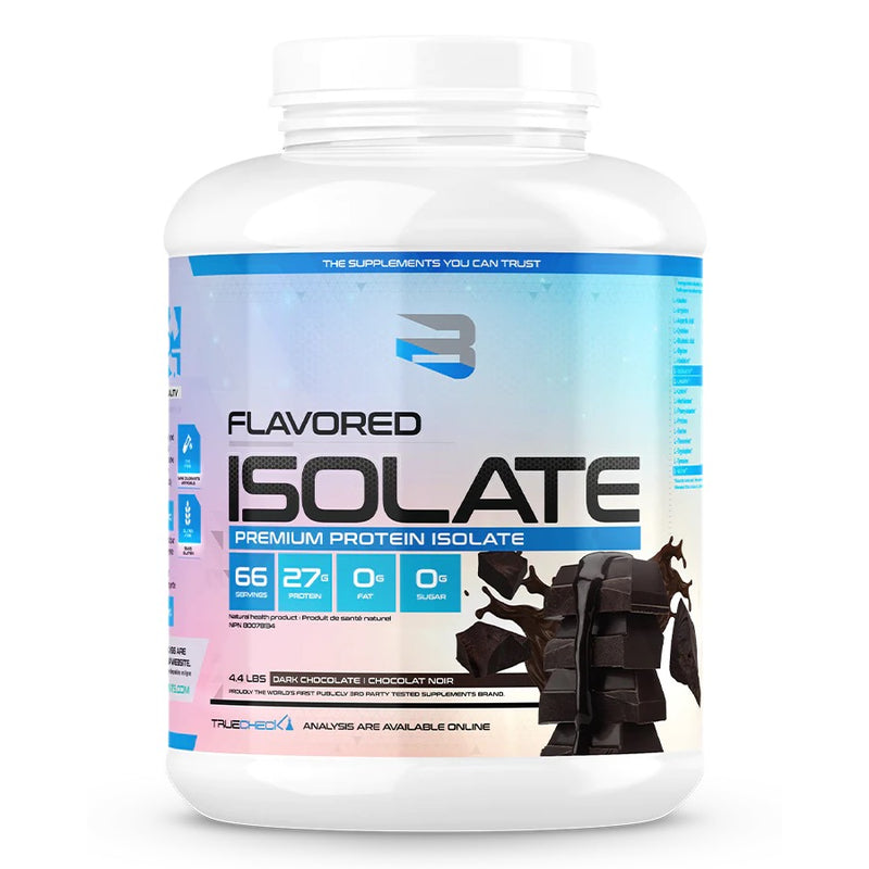 Believe Flavored Isolate - 4.4lb Dark Chocolate - Protein Powder (Whey Isolate) - Hyperforme.com