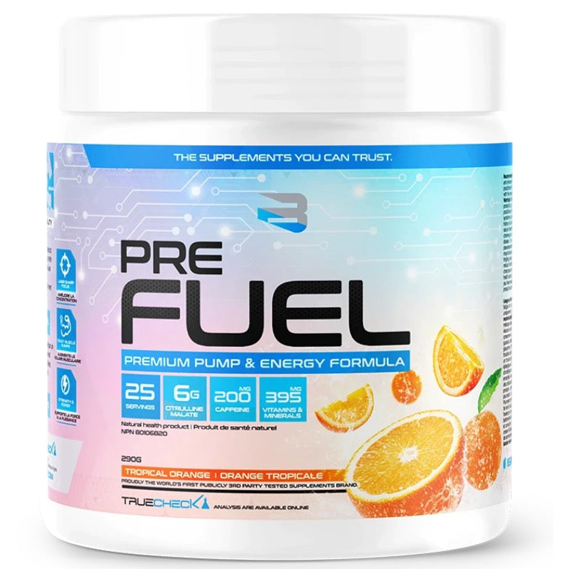 Believe Pre Fuel - 25 Servings Tropical Orange - Pre-Workout - Hyperforme.com