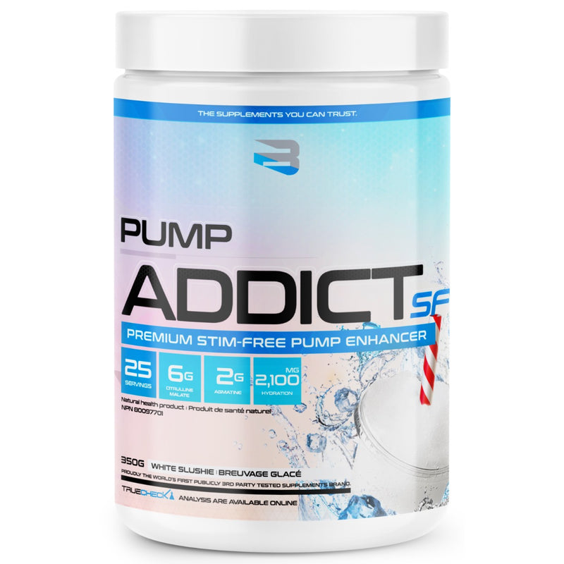 Believe Pump Addict SF Stimulant Free - 25 Servings White Slushie - Pre-Workout - Hyperforme.com