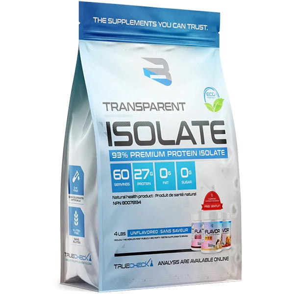 Believe Transparent Isolate Unflavored - 4lb - Protein Powder (Whey Isolate) - Hyperforme.com