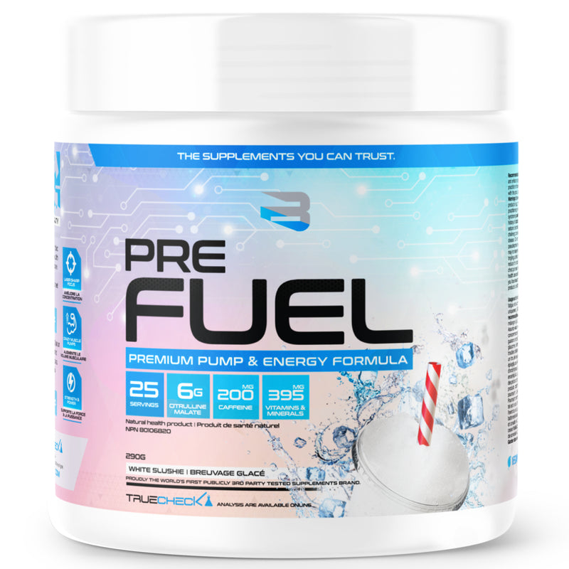 Believe Pre Fuel - 25 Servings White Slushie - Pre-Workout - Hyperforme.com