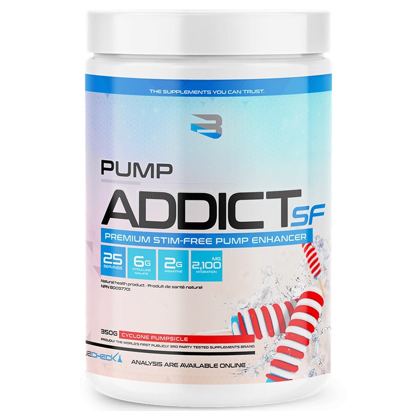 Believe Pump Addict SF Stimulant Free - 25 Servings Cyclone Pumpsicle - Pre-Workout - Hyperforme.com