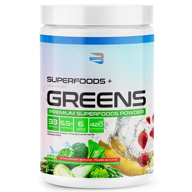 Believe Superfoods+ Greens - 30 Servings Strawberry Banana - Superfoods (Greens) - Hyperforme.com