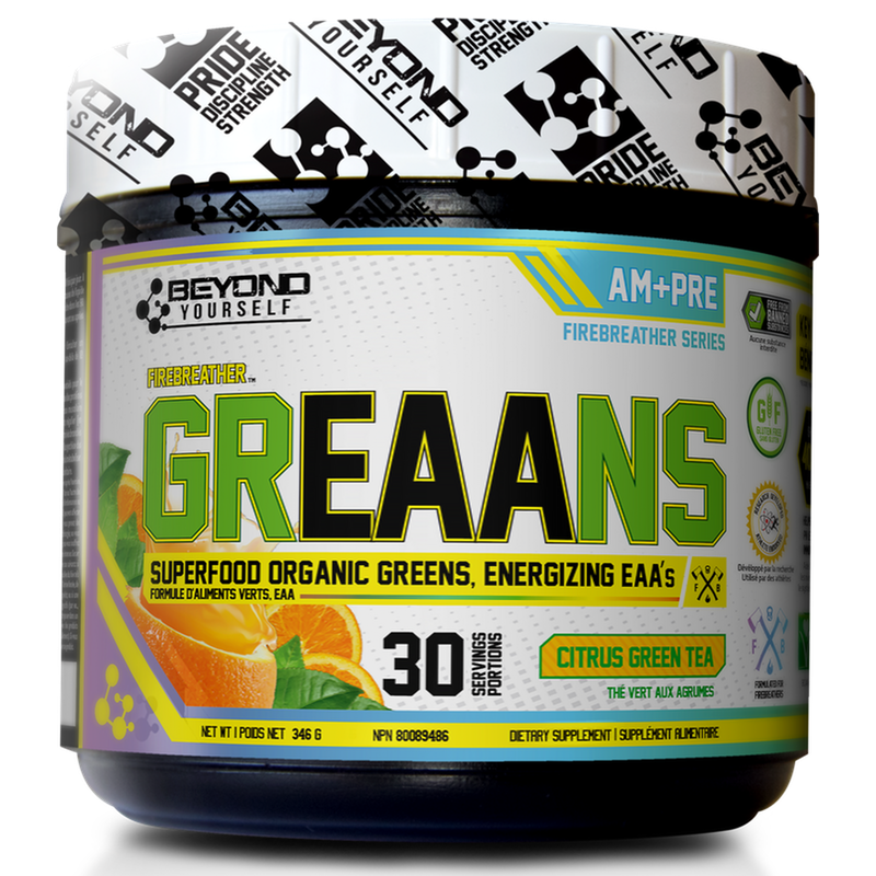 Beyond Yourself GrEAAns (Greens + EAAs) - 30 Servings Citrus Green Tea - Superfoods (Greens) - Hyperforme.com