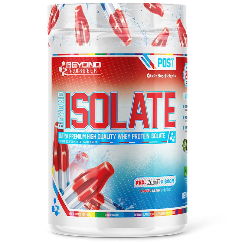 Beyond Yourself Isolate Protein Candy Shoppe - 840g Red White & Boom - Protein Powder (Whey Isolate) - Hyperforme.com