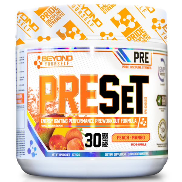 Beyond Yourself Preset - 30 servings Peach Mango - Pre-Workout - Hyperforme.com