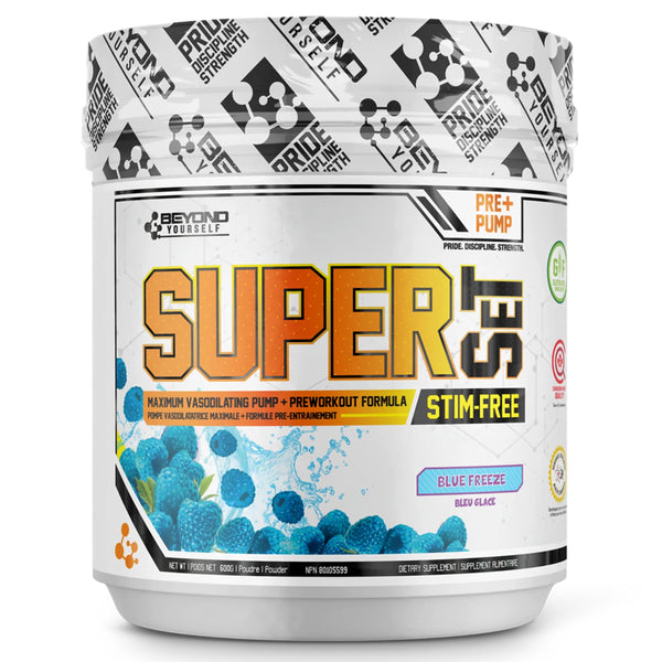Beyond Yourself Superset Stim-Free - 40 Servings Blue Freeze - Pre-Workout - Hyperforme.com