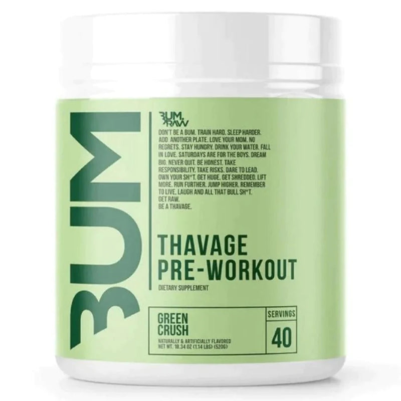 Raw Nutrition CBum Thavage Pre Workout - 40 Servings Green Crush - Pre-Workout - Hyperforme.com