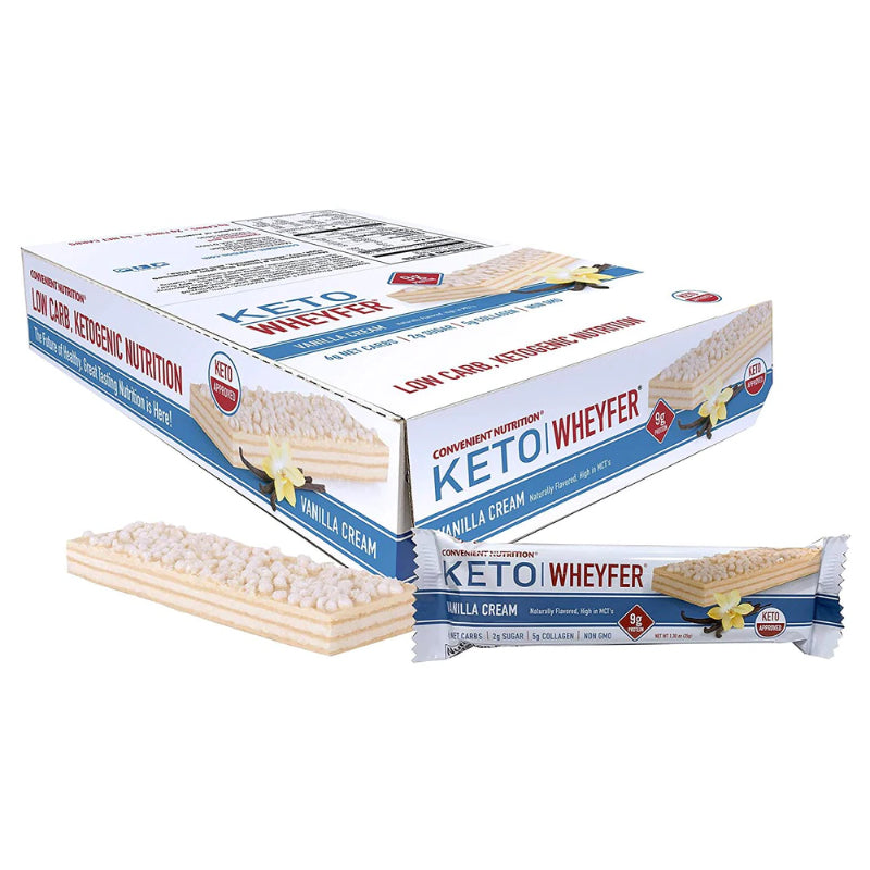 Convenient Nutrition Keto Wheyfer - 1 Bar Vanilla Cream - Protein Bars - Hyperforme.com