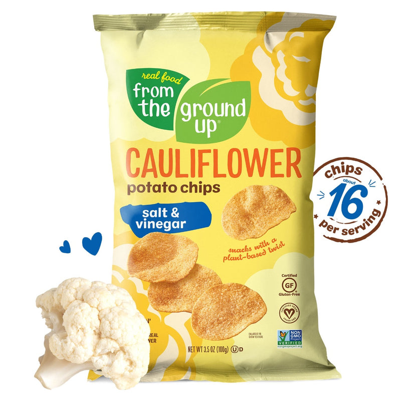 From the Ground Up Cauliflower Chips - 100g Salt & Vinegar - Snacks - Hyperforme.com