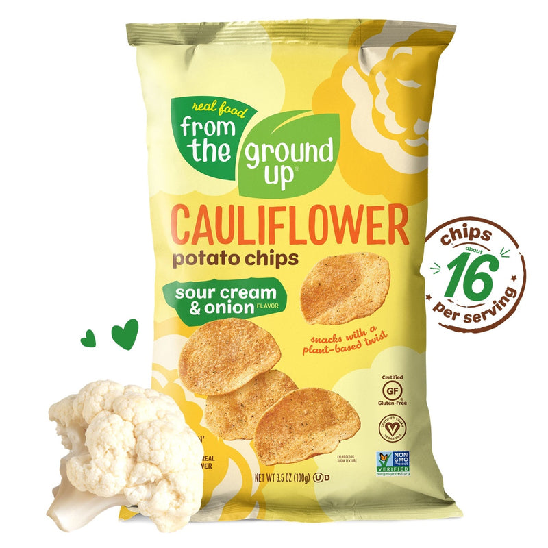 From the Ground Up Cauliflower Chips - 100g Sour Cream & Onion - Snacks - Hyperforme.com