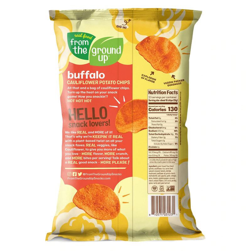 From the Ground Up Cauliflower Chips - 100g - Snacks - Hyperforme.com