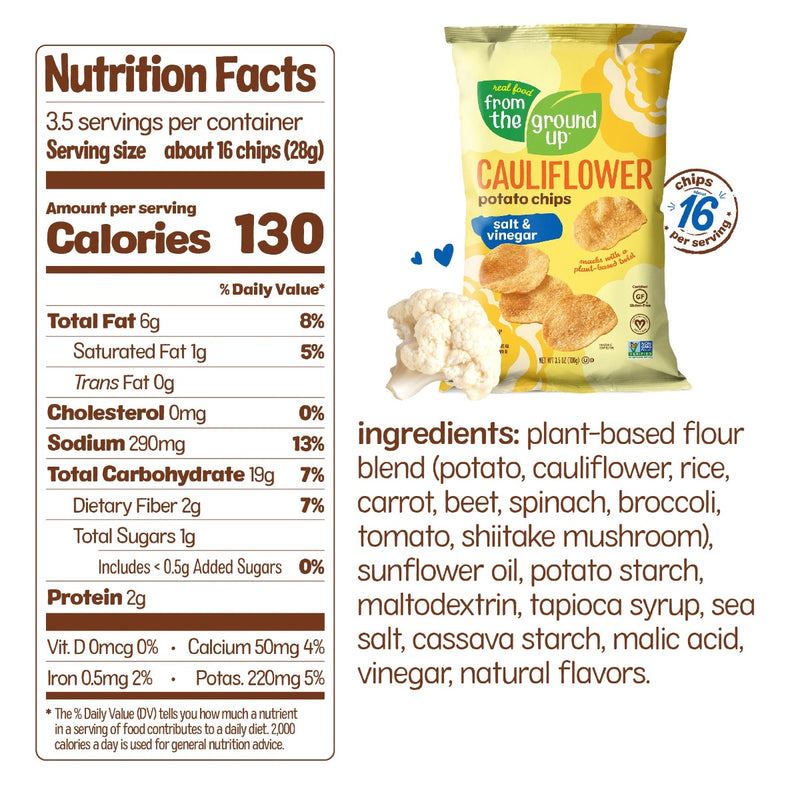 From the Ground Up Cauliflower Chips - 100g - Snacks - Hyperforme.com