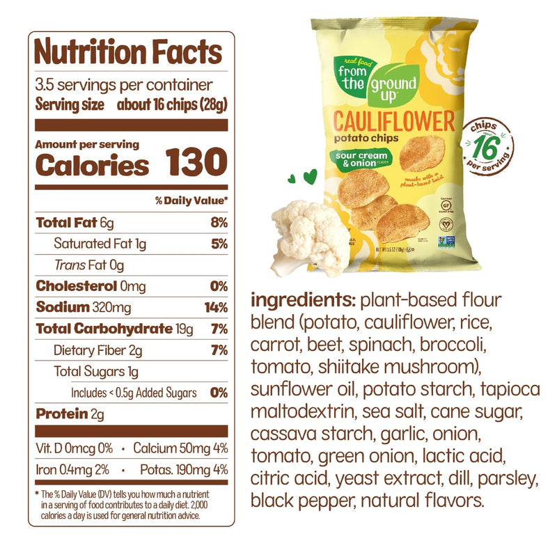 From the Ground Up Cauliflower Chips - 100g - Snacks - Hyperforme.com