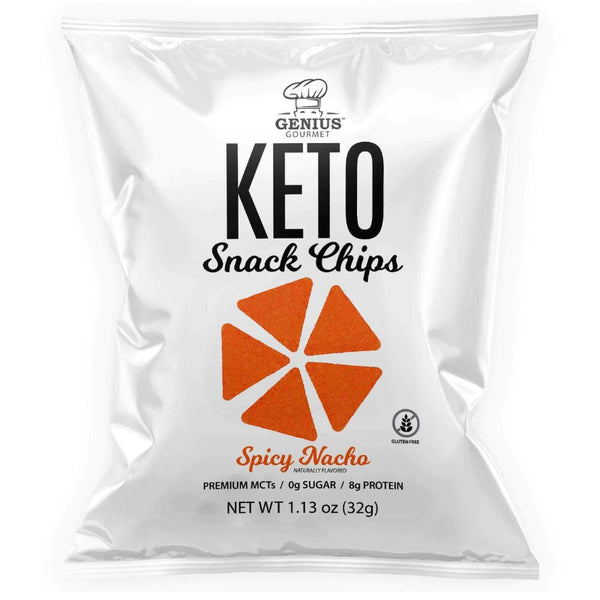 Genious Gourmet Keto Snack Chips - 1 Bag Spicy Nacho - Snacks - Hyperforme.com