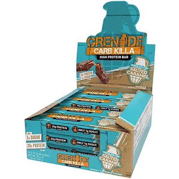 Grenade Carb Killa Bar - 12 Bars Chocolate Chip Salted Caramel - Protein Bars - Hyperforme.com