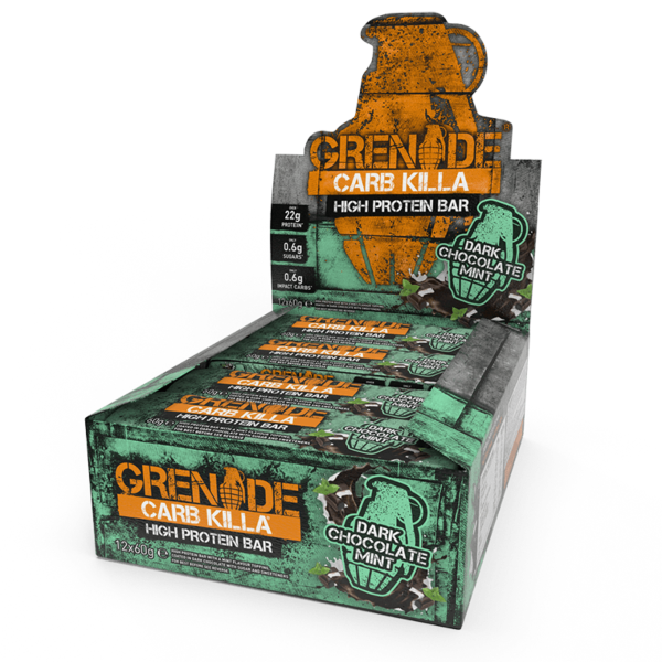 Grenade Carb Killa Bar - 12 Bars Dark Chocolate Mint - Protein Bars - Hyperforme.com