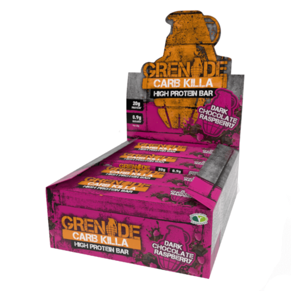 Grenade Carb Killa Bar - 12 Bars Dark Chocolate Raspberry - Protein Bars - Hyperforme.com