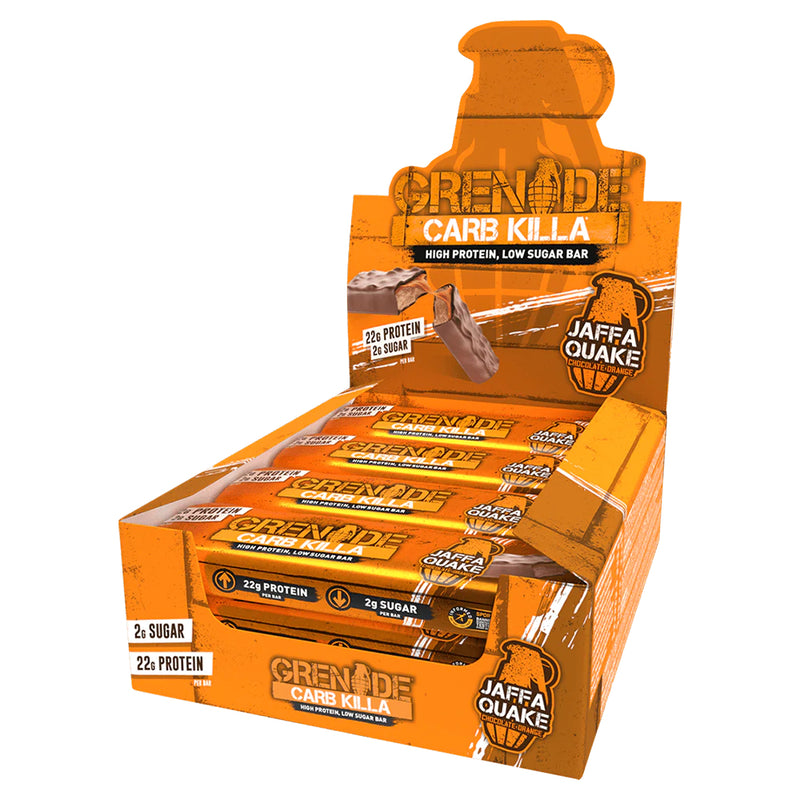 Grenade Carb Killa Bar - 12 Bars Jaffa Quake - Protein Bars - Hyperforme.com