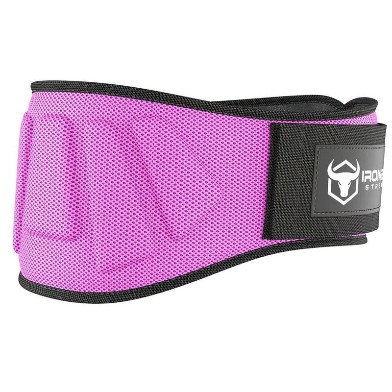 Iron Bull Reinforced Nylon Weightlifting Belt 6" Pink / Small - Apparel & Accessories - Hyperforme.com