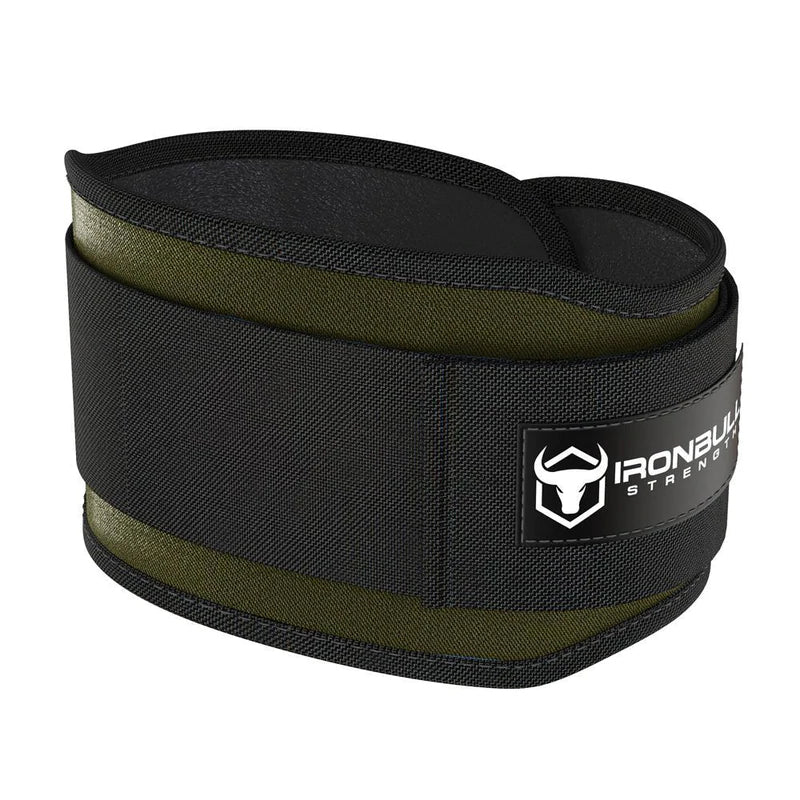 Iron Bull 5" Nylon Weightlifting Belt Army Green / Small - Apparel & Accessories - Hyperforme.com