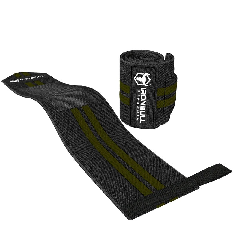Iron Bull Classic Wrist Wraps Black / Army Green - Apparel & Accessories - Hyperforme.com