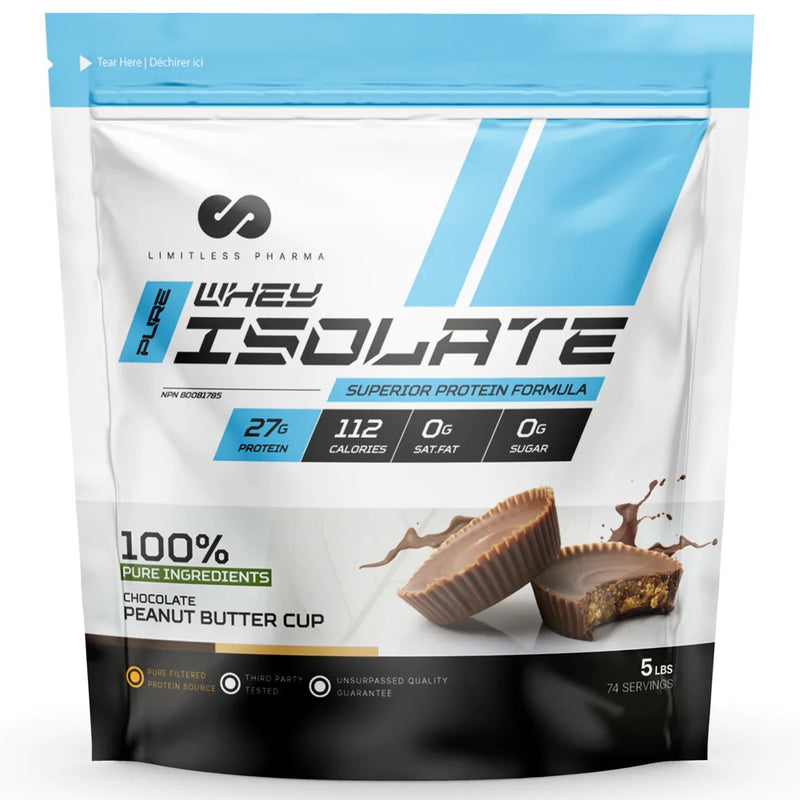 Limitless Pharma Whey Isolate - 5lb Chocolate Peanut Butter Cup - Protein Powder (Whey Isolate) - Hyperforme.com