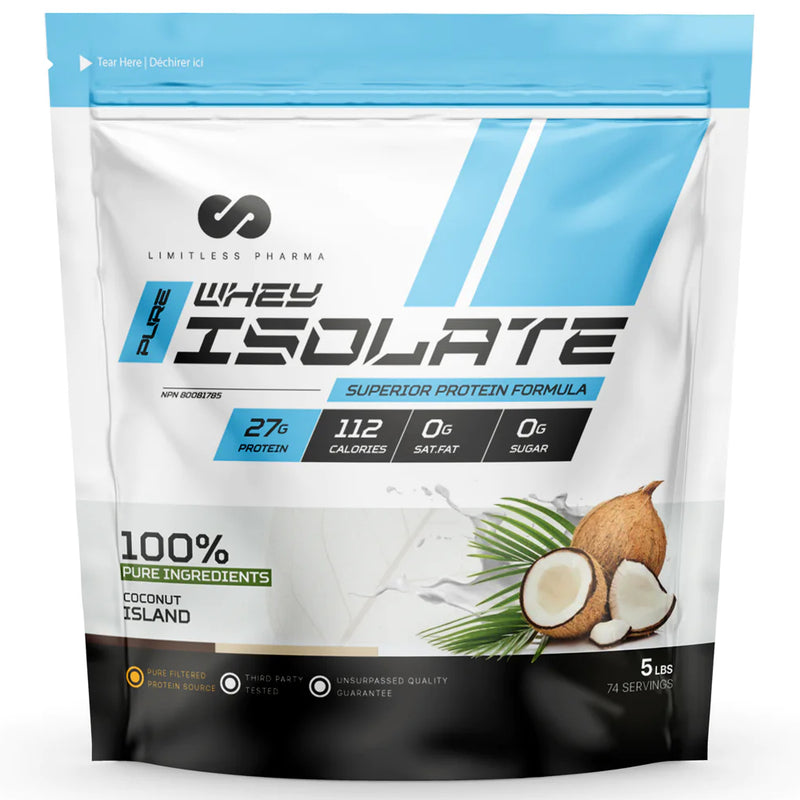 Limitless Pharma Whey Isolate - 5lb Coconut Island - Protein Powder (Whey Isolate) - Hyperforme.com