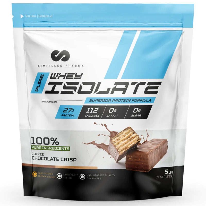 Limitless Pharma Whey Isolate - 5lb Coffee Chocolate Crisp - Protein Powder (Whey Isolate) - Hyperforme.com