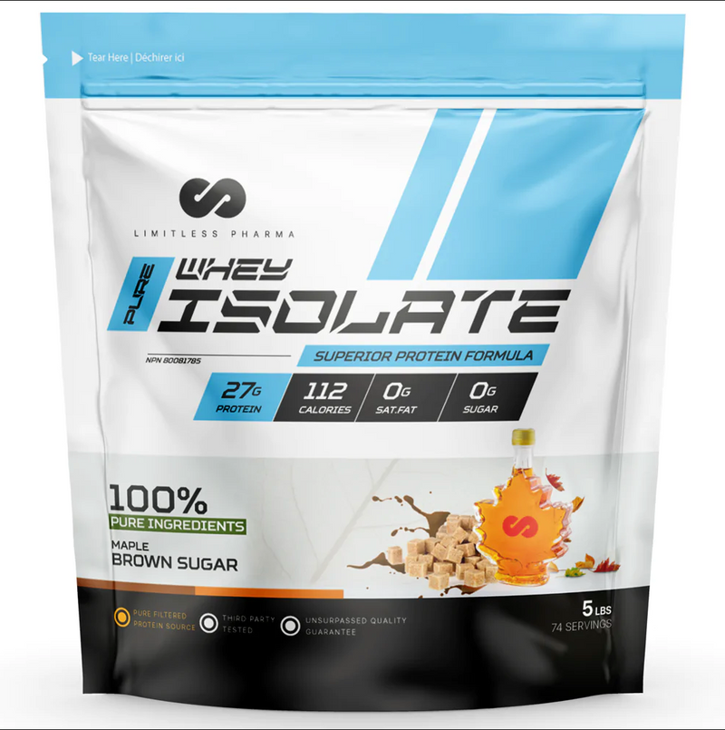 Limitless Pharma Whey Isolate - 5lb Maple Brown Sugar - Protein Powder (Whey Isolate) - Hyperforme.com