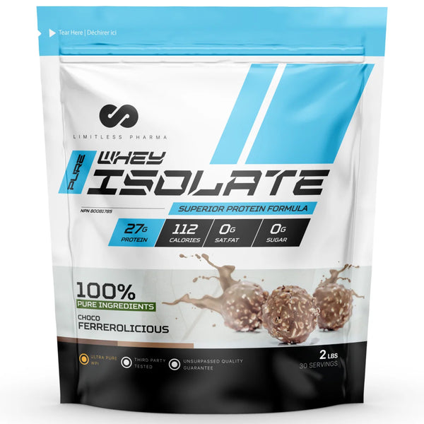 Limitless Pharma Whey Isolate - 2lb Choco Ferrerolicious - Protein Powder (Whey Isolate) - Hyperforme.com