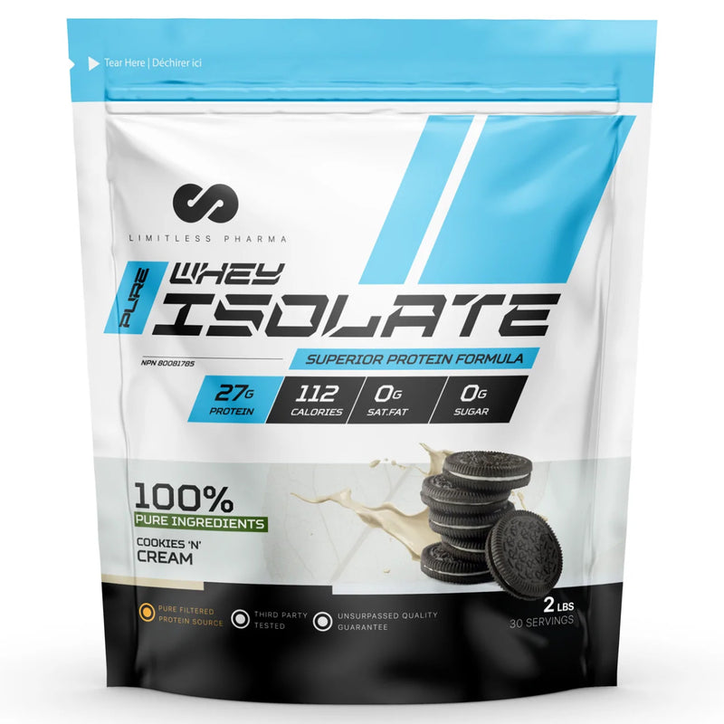 Limitless Pharma Whey Isolate - 2lb Cookies and Cream - Protein Powder (Whey Isolate) - Hyperforme.com