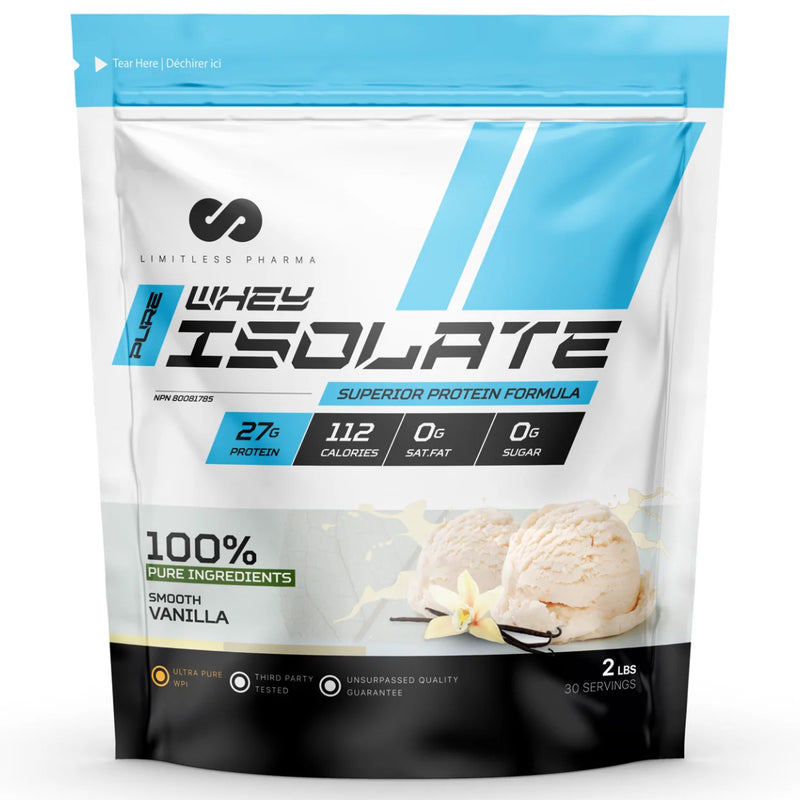 Limitless Pharma Whey Isolate - 2lb Smooth Vanilla - Protein Powder (Whey Isolate) - Hyperforme.com