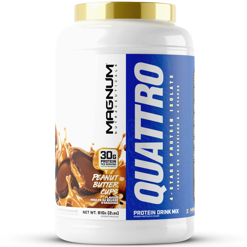 Magnum Quattro Original - 2lb Peanut Butter Cups - Protein Powder (Whey Isolate) - Hyperforme.com
