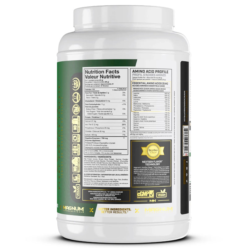 Magnum Quattro Vegan Protein - 2lb - Protein Powder (Vegan) - Hyperforme.com