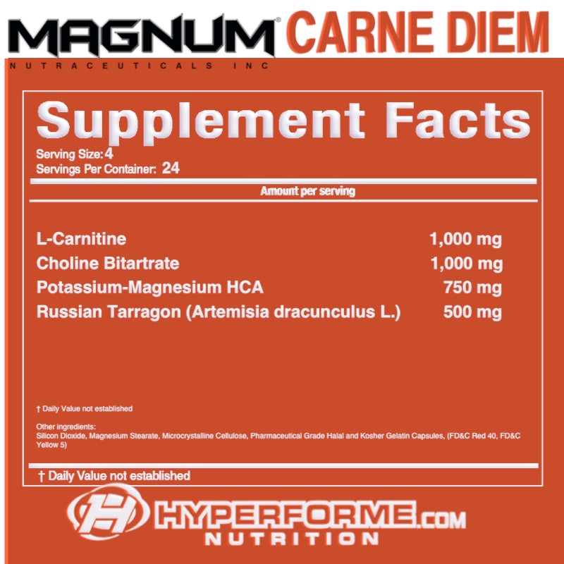 Magnum Carne Diem - 96 caps - Weight Loss Supplements - Hyperforme.com