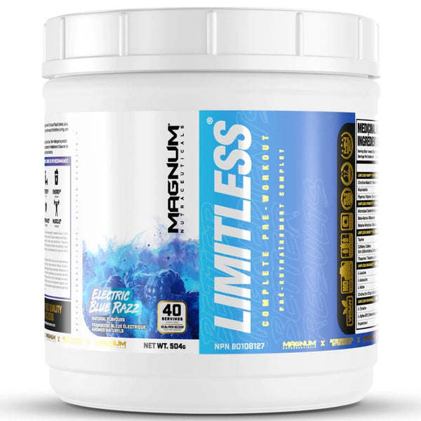 Magnum Limitless Pre-Workout - 40 Servings Electric Blue Raz - Pre-Workout - Hyperforme.com