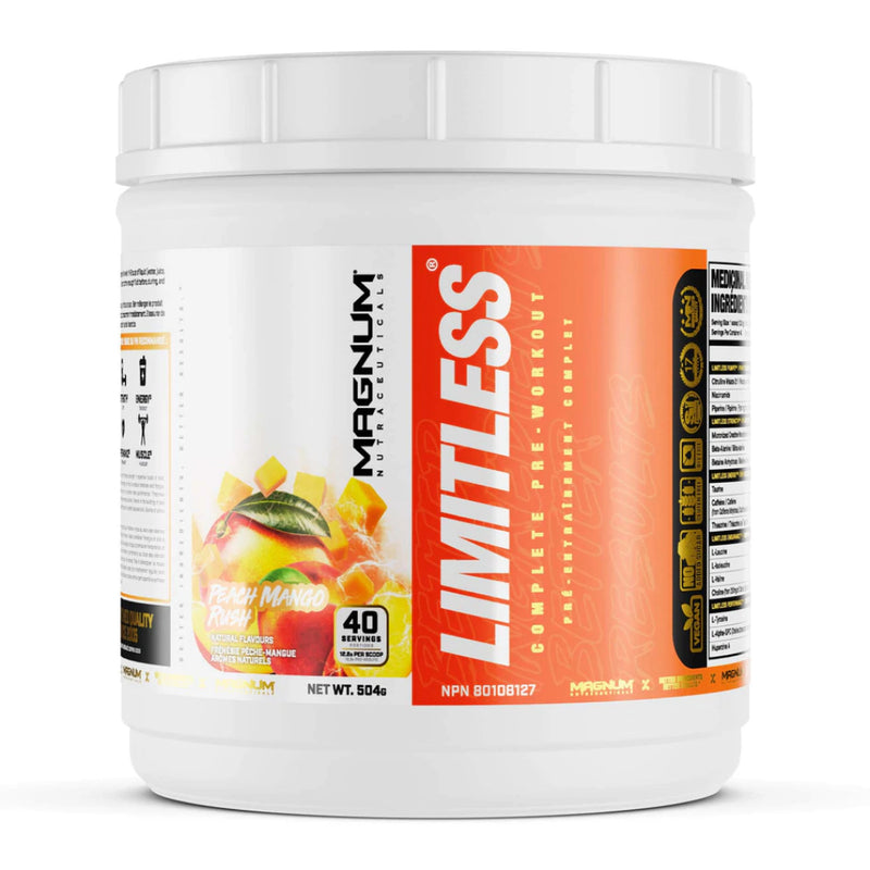 Magnum Limitless Pre-Workout - 40 Servings Peach Mango - Pre-Workout - Hyperforme.com