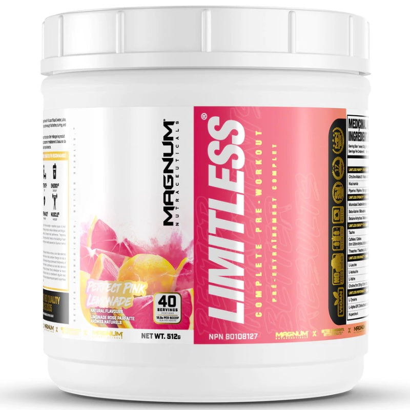 Magnum Limitless Pre-Workout - 40 Servings Perfect Pink Lemonade - Pre-Workout - Hyperforme.com