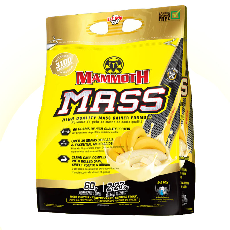 Mammoth Mass - 5lb Banana - Protein Powder (weight Gainer) - Hyperforme.com