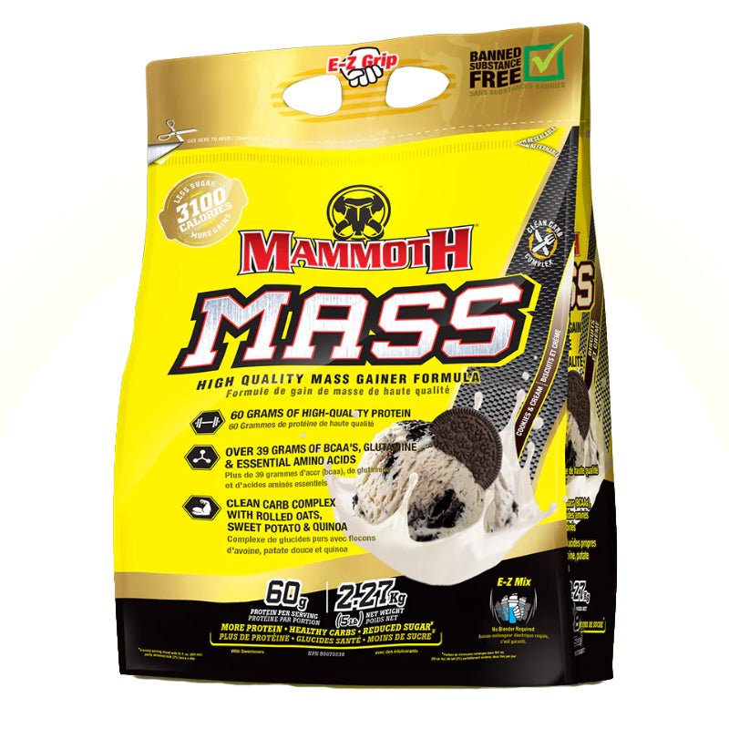 Mammoth Mass - 5lb Cookies And Cream - Protein Powder (weight Gainer) - Hyperforme.com
