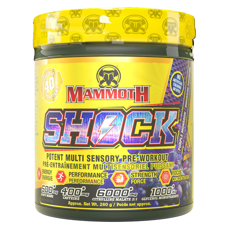 Mammoth Shock Pre-Workout - 40 Servings Purple Monsoon - Pre-Workout - Hyperforme.com