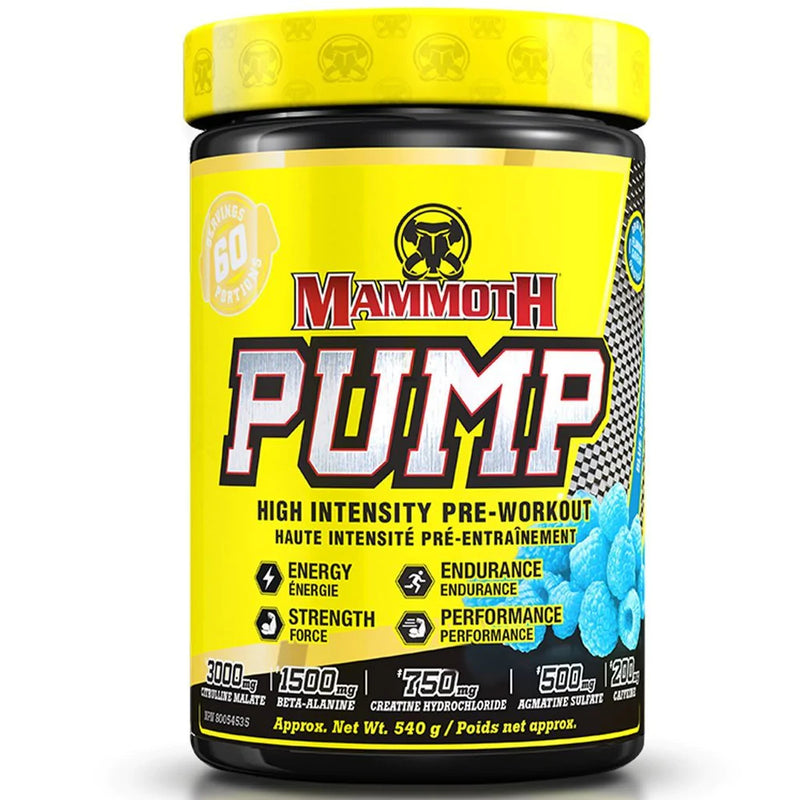 Mammoth Pump - 60 servings Blue Raspberry - Nitric Oxide Supplements - Hyperforme.com
