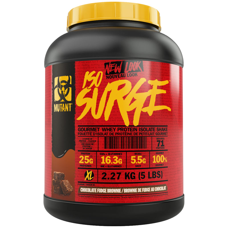 Mutant Iso-Surge - 5lb Chocolate Fudge Brownie - Protein Powder (Whey Isolate) - Hyperforme.com