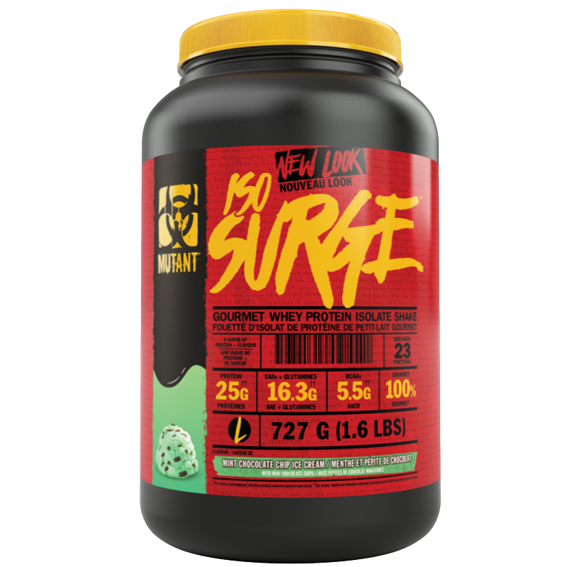Mutant Iso-Surge - 1.6lb Mint Chocolate Chip Ice Cream - Protein Powder (Whey Isolate) - Hyperforme.com
