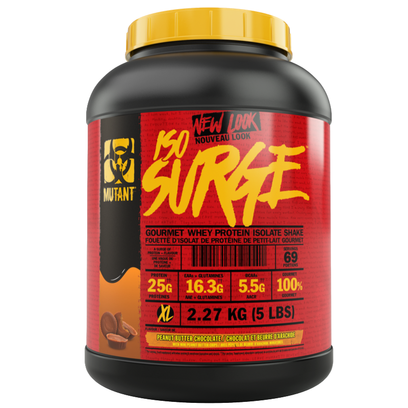 Mutant Iso-Surge - 5lb Peanut Butter Chocolate - Protein Powder (Whey Isolate) - Hyperforme.com