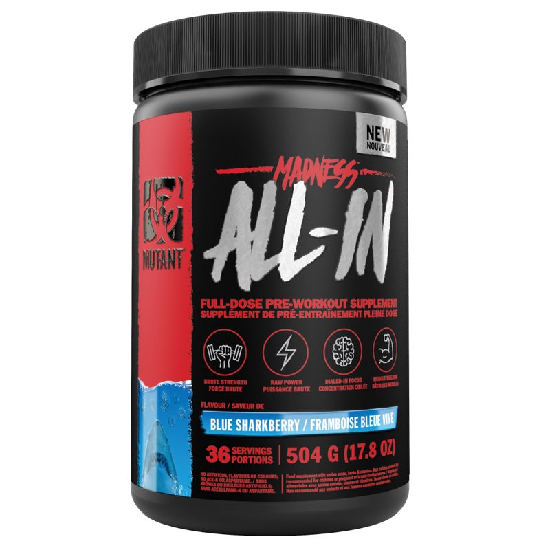 Mutant Madness All In - 36 Servings Blue Sharkberry - Pre-Workout - Hyperforme.com