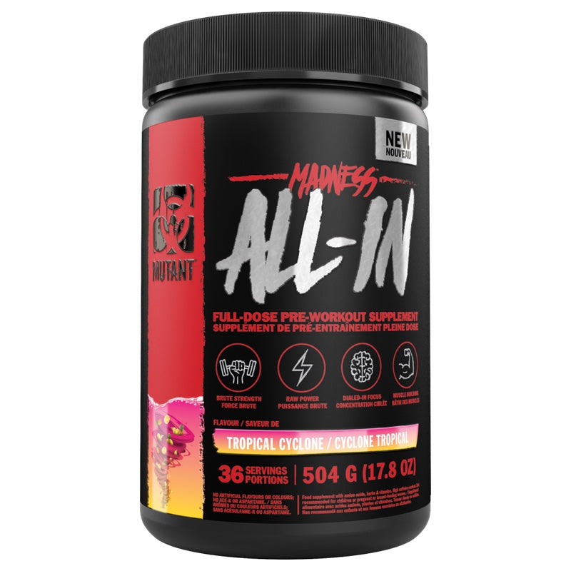 Mutant Madness All In - 36 Servings Tropical Cyclone - Pre-Workout - Hyperforme.com